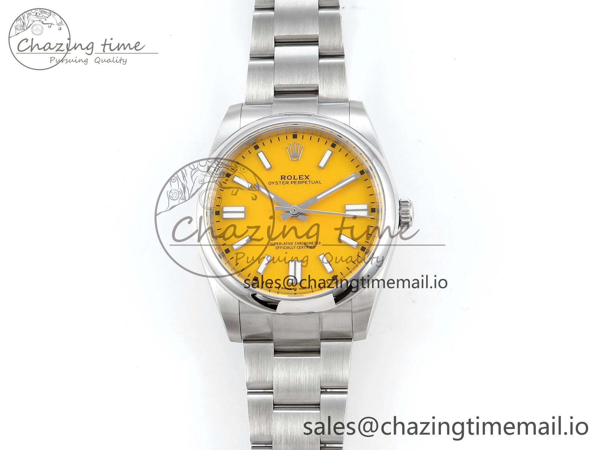 Premium Oyster Perpetual 124300 41mm EWEF Best Edition 904L Steel Yellow Dial A 770