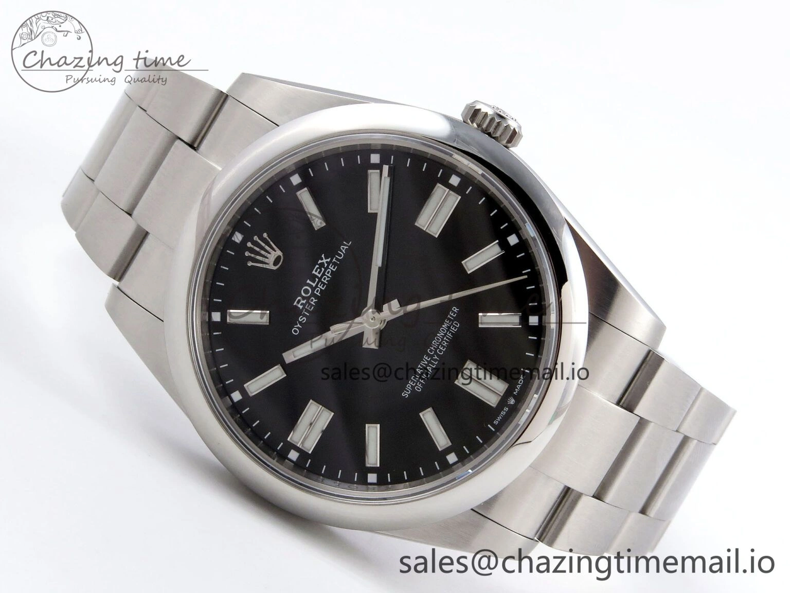 Oyster Perpetual 124300 41mm VSF 1:1 Best Edition 904L Steel Black Dial VS Flexible 1278