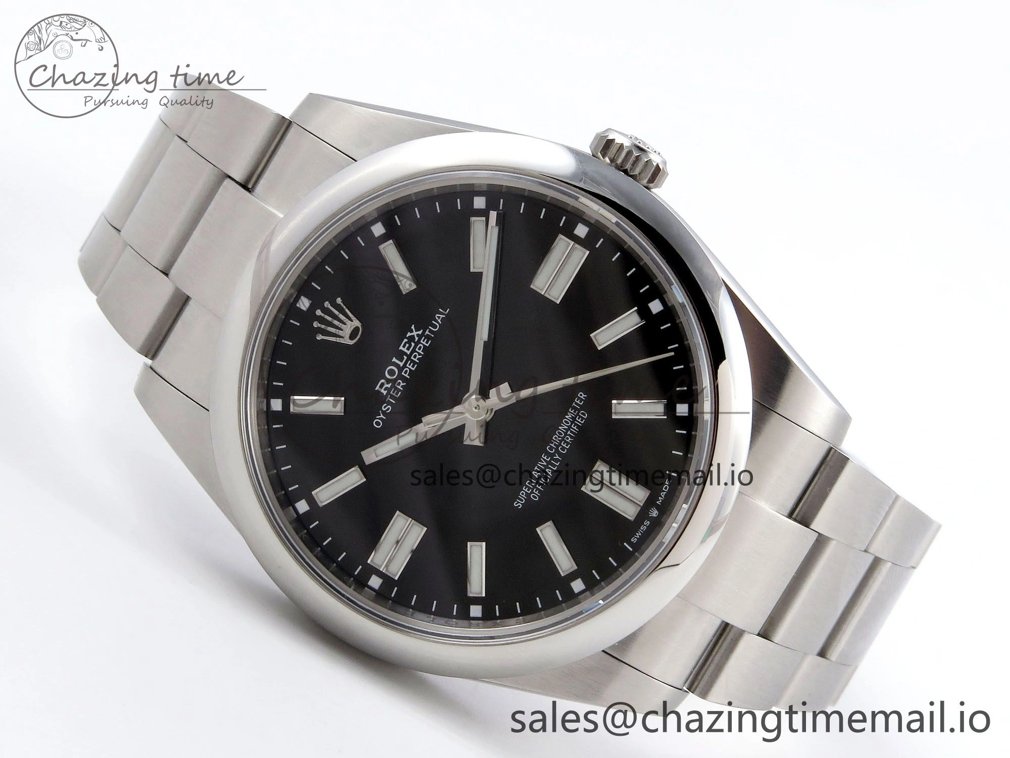 Oyster Perpetual 124300 41mm VSF 1:1 Best Edition 904L Steel Black Dial VS Flexible 1278
