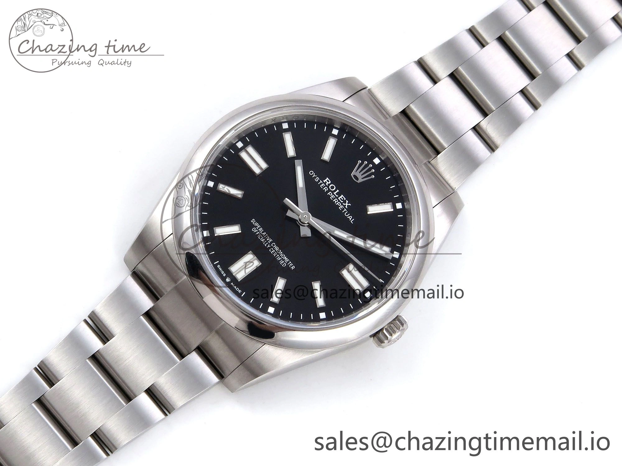 Oyster Perpetual 124300 41mm VSF 1:1 Best Edition 904L Steel Black Dial VS Flexible 1278