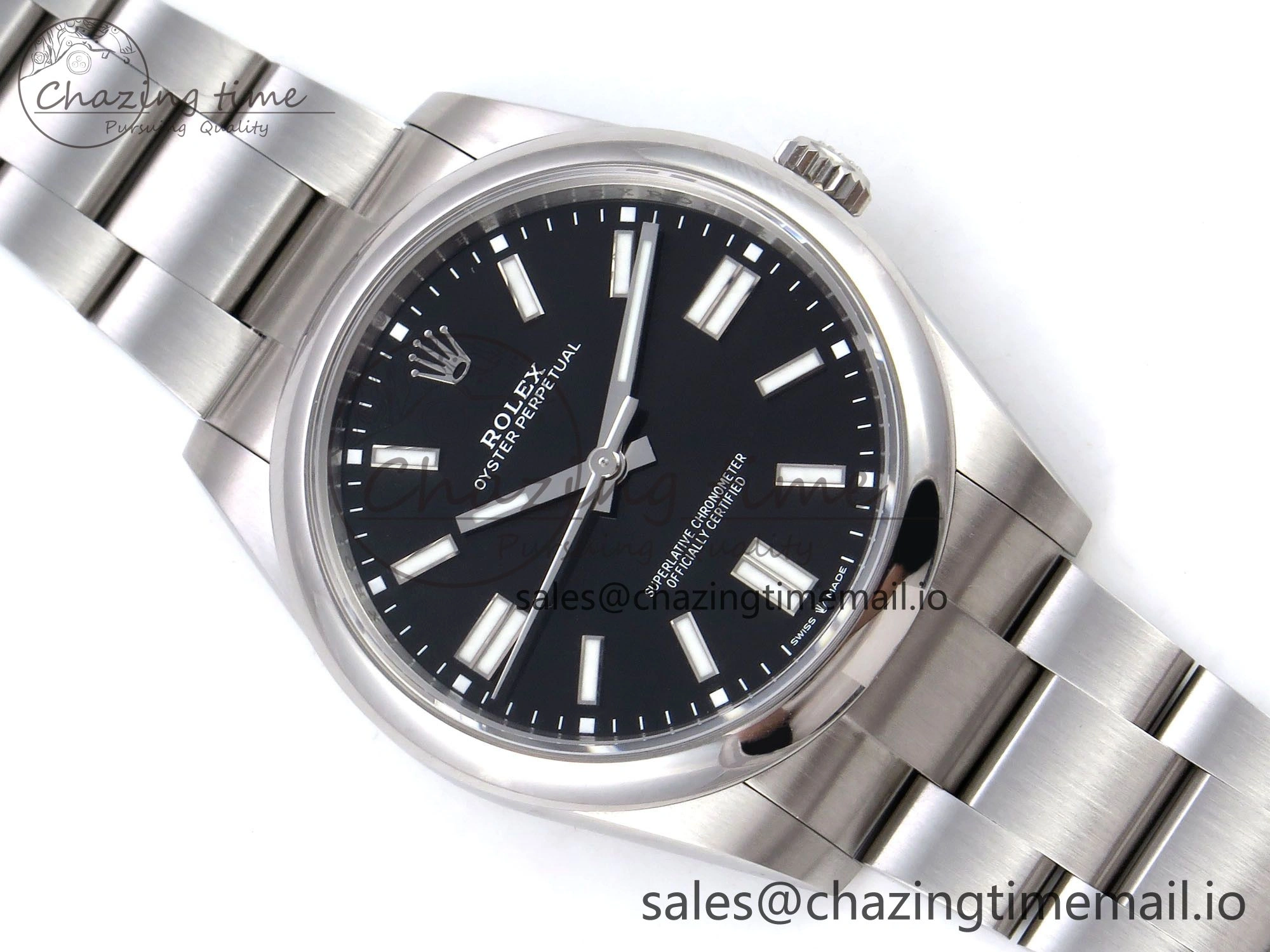 Oyster Perpetual 124300 41mm VSF 1:1 Best Edition 904L Steel Black Dial VS Flexible 1278