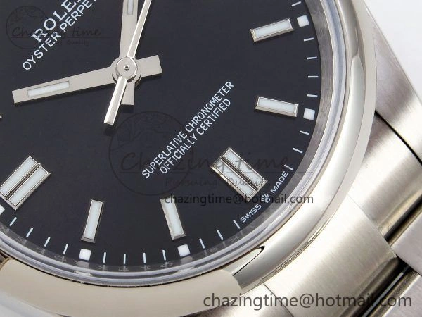 Minimalist Oyster Perpetual 126000 36mm APF 1:1 Best Edition 904L Steel Black Dial VR 1421