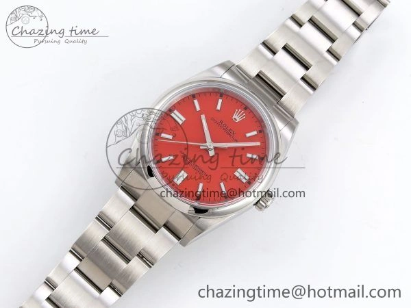 Oyster Perpetual 126000 36mm APF 1:1 Best Edition 904L Steel Red Dial VR HighPerformance 1422