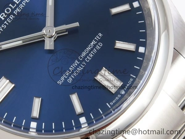 Sporty Oyster Perpetual 126000 36mm Clean 1:1 Best Edition 904L Steel Deep Blue Dial VR 1598