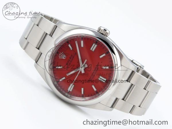 Oyster Perpetual 126000 36mm Clean 1:1 Best Edition 904L Steel Red Dial VR Bright 1499