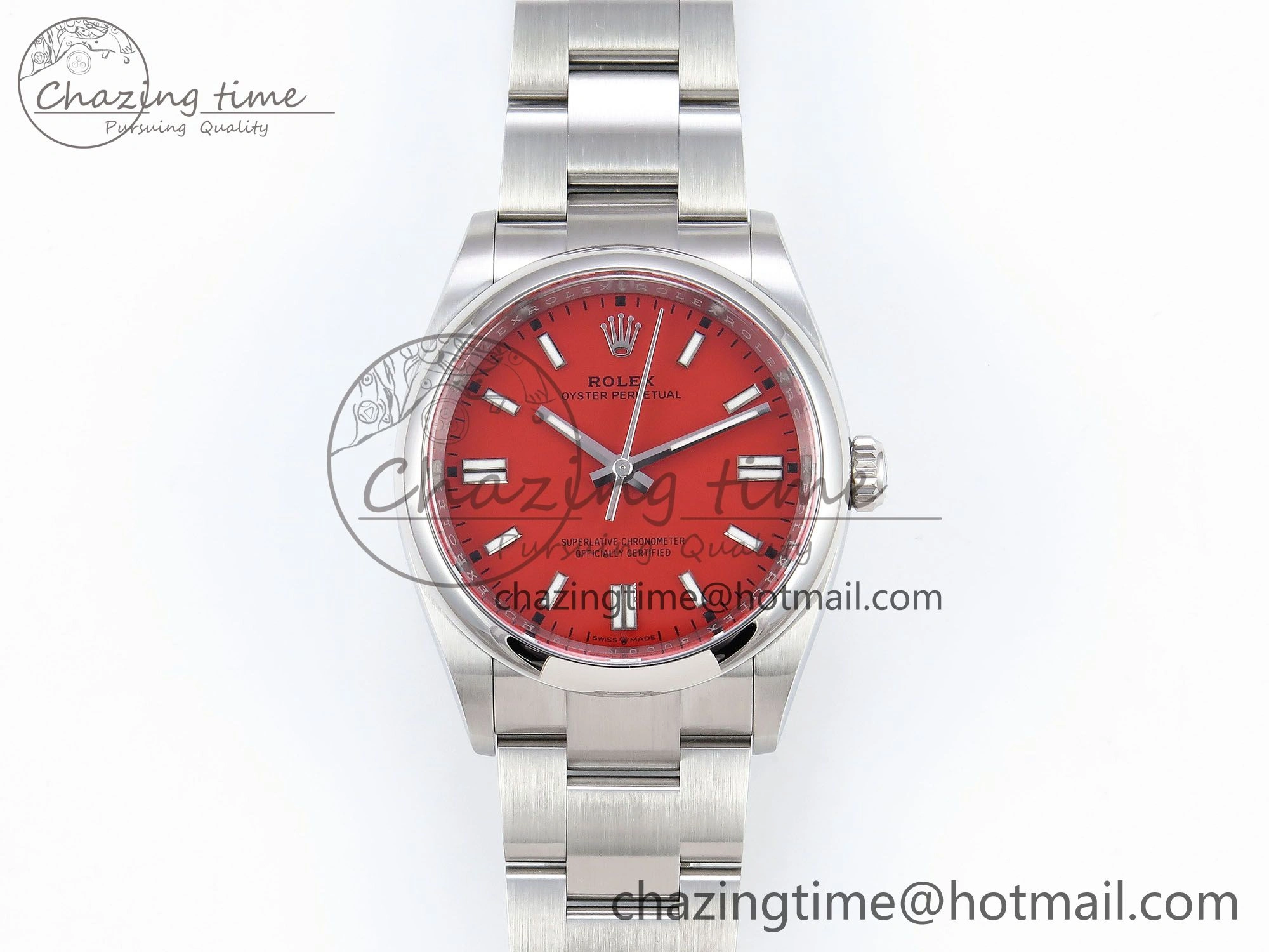 Oyster Perpetual 126000 36mm Clean 1:1 Best Edition 904L Steel Red Dial VR Bright 1499