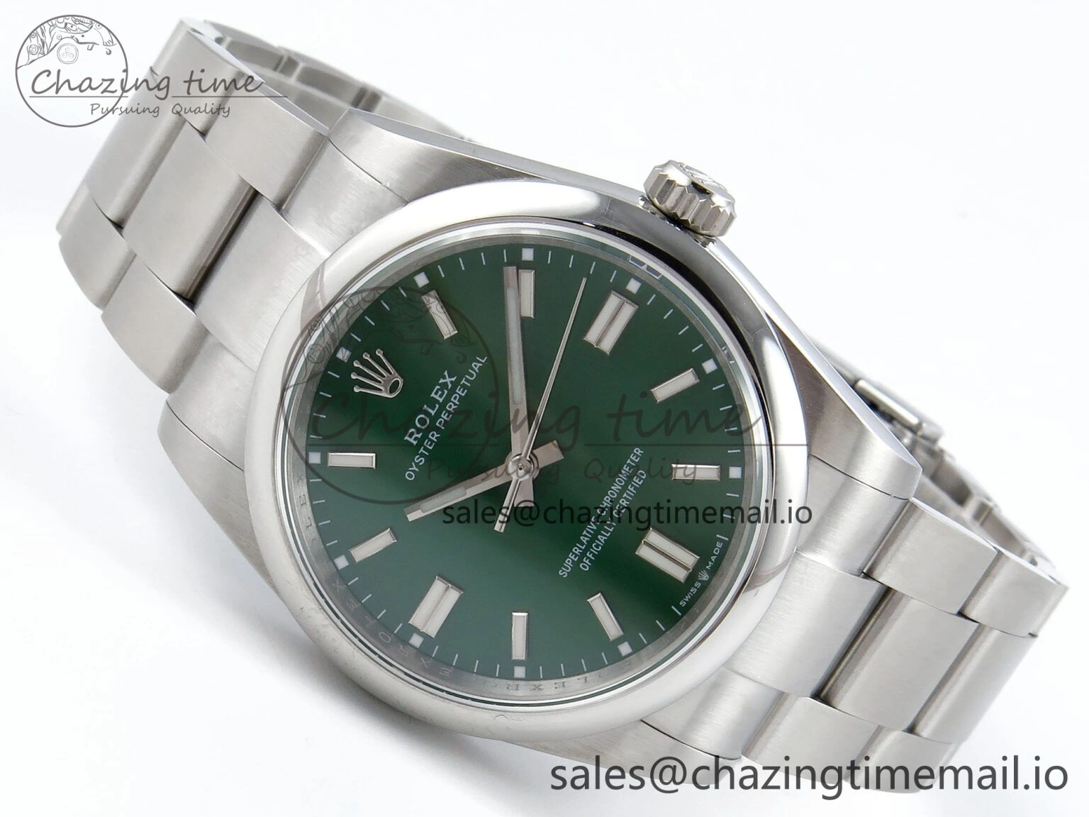 SunProtective Oyster Perpetual 126000 36mm DIWF 1:1 Best Edition 904L Steel Green Dial A 757