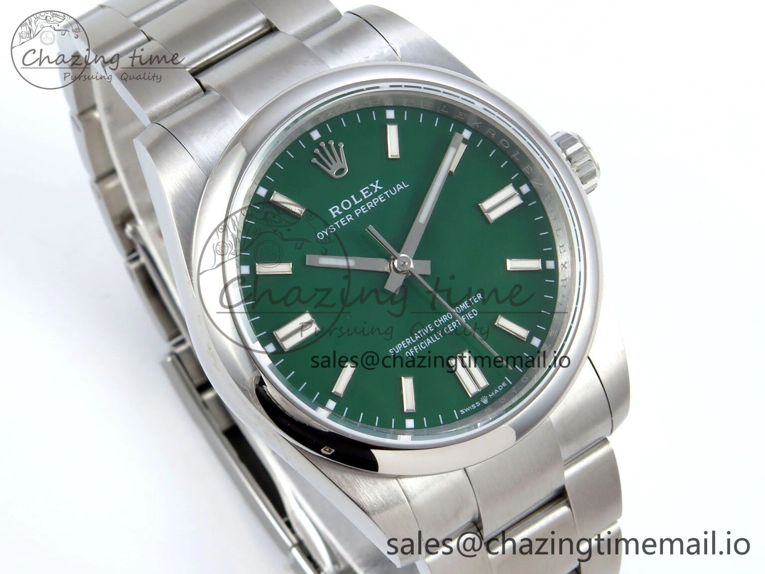 SunProtective Oyster Perpetual 126000 36mm DIWF 1:1 Best Edition 904L Steel Green Dial A 757