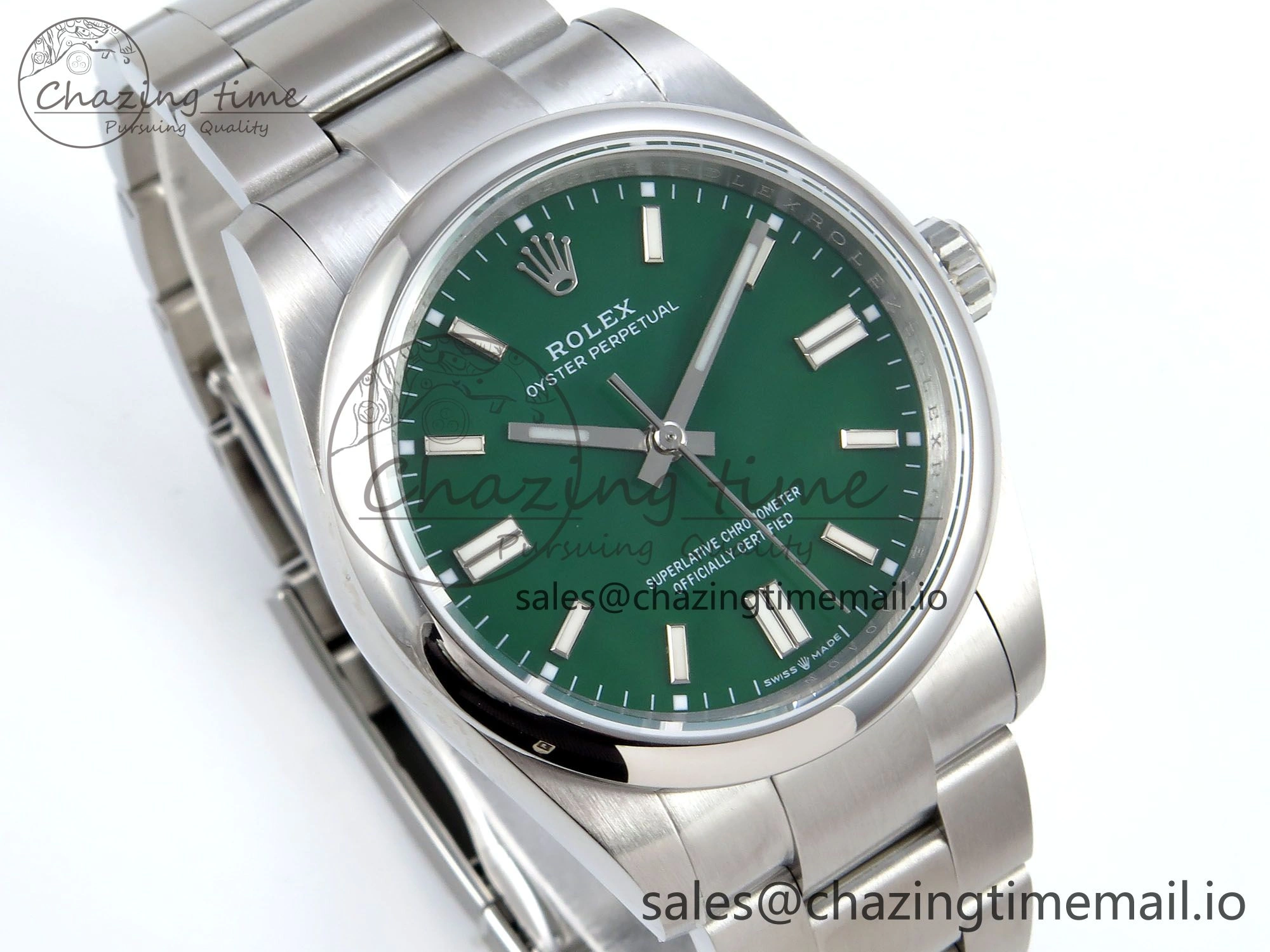 SunProtective Oyster Perpetual 126000 36mm DIWF 1:1 Best Edition 904L Steel Green Dial A 757