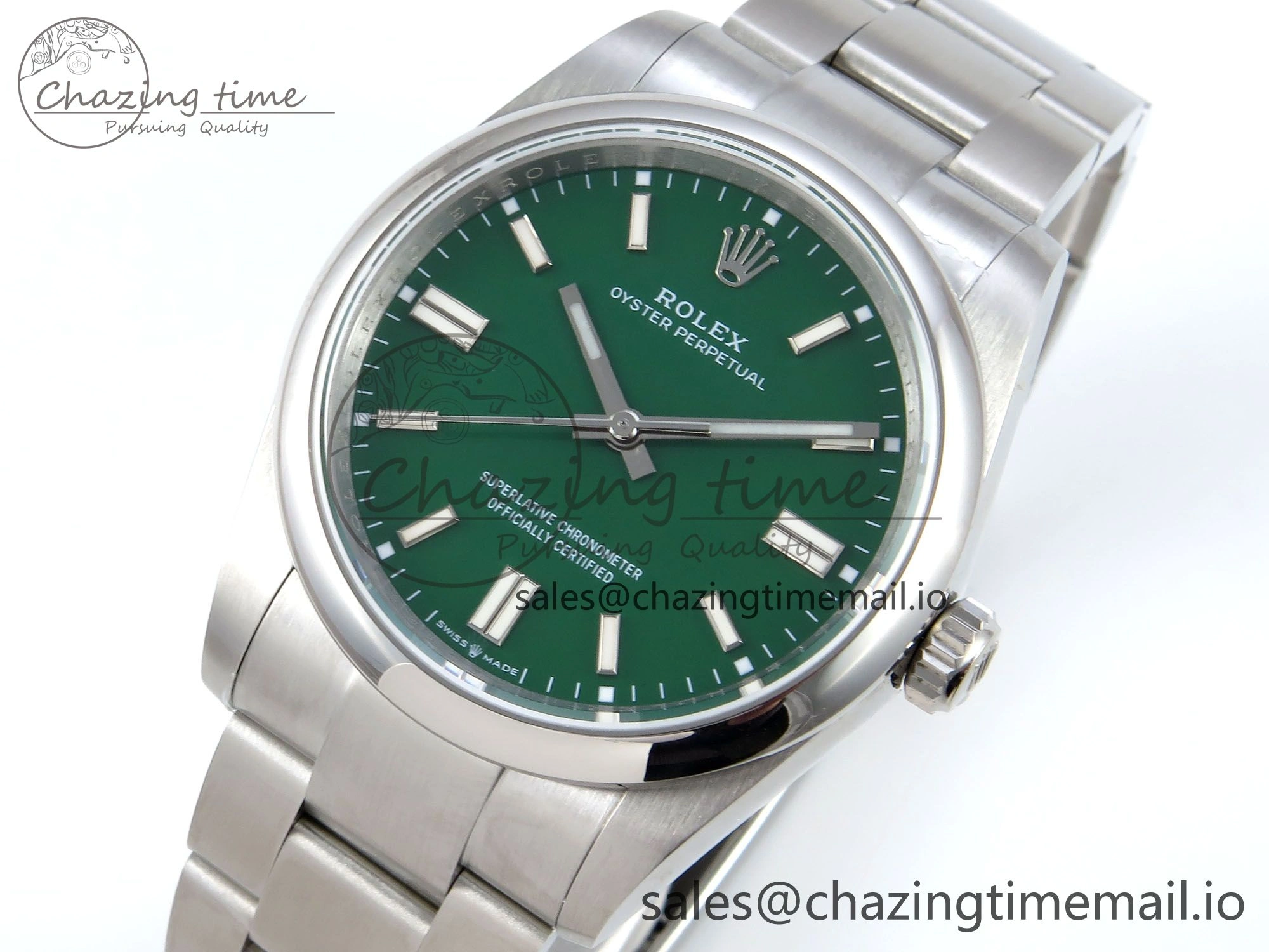 SunProtective Oyster Perpetual 126000 36mm DIWF 1:1 Best Edition 904L Steel Green Dial A 757