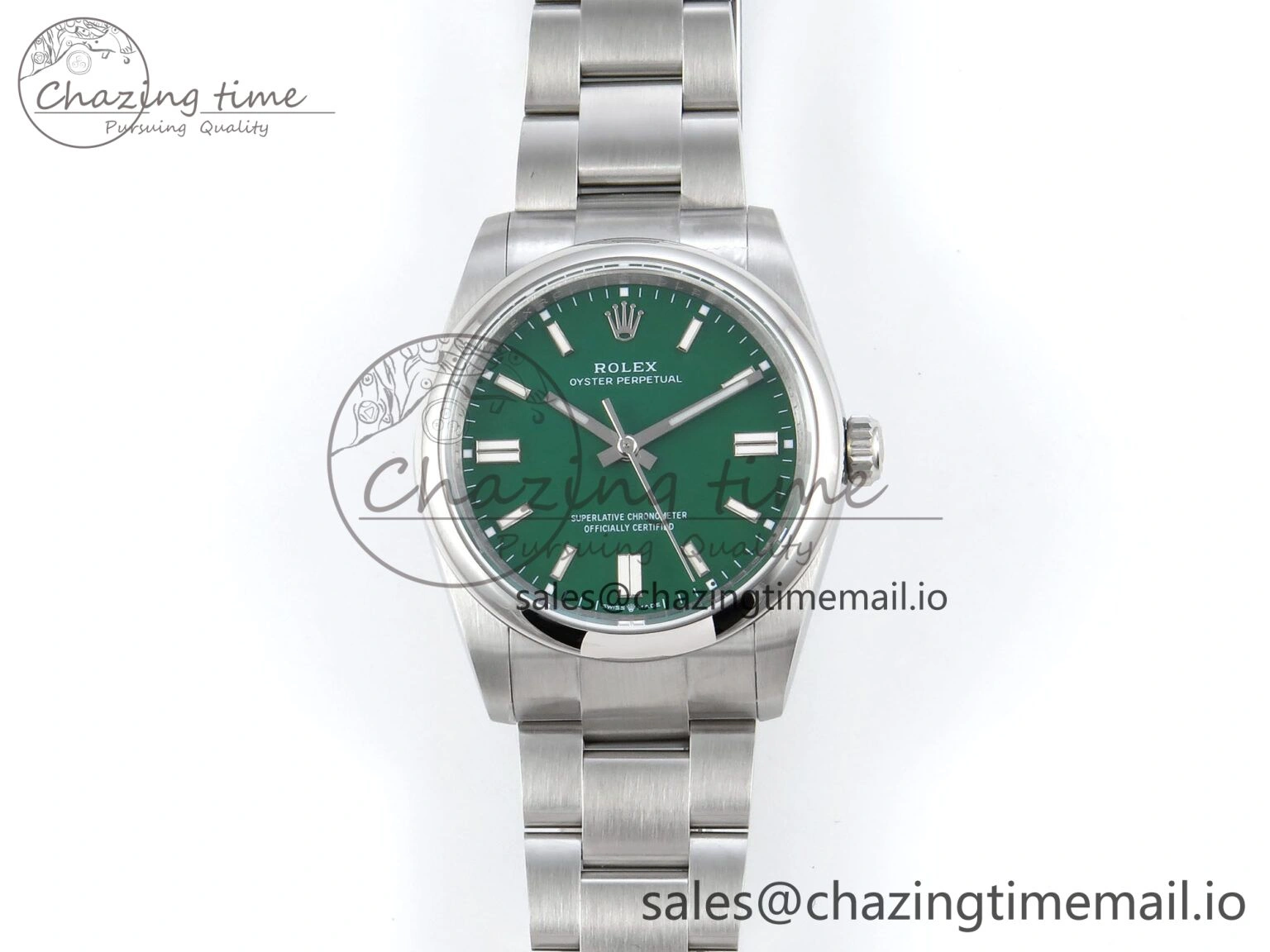 SunProtective Oyster Perpetual 126000 36mm DIWF 1:1 Best Edition 904L Steel Green Dial A 757