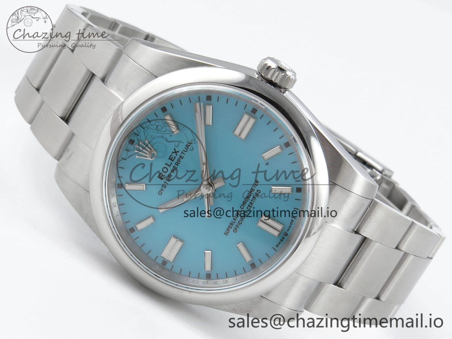 HighQuality Oyster Perpetual 126000 36mm DIWF 1:1 Best Edition 904L Steel Tiffany Blue Dial A 763