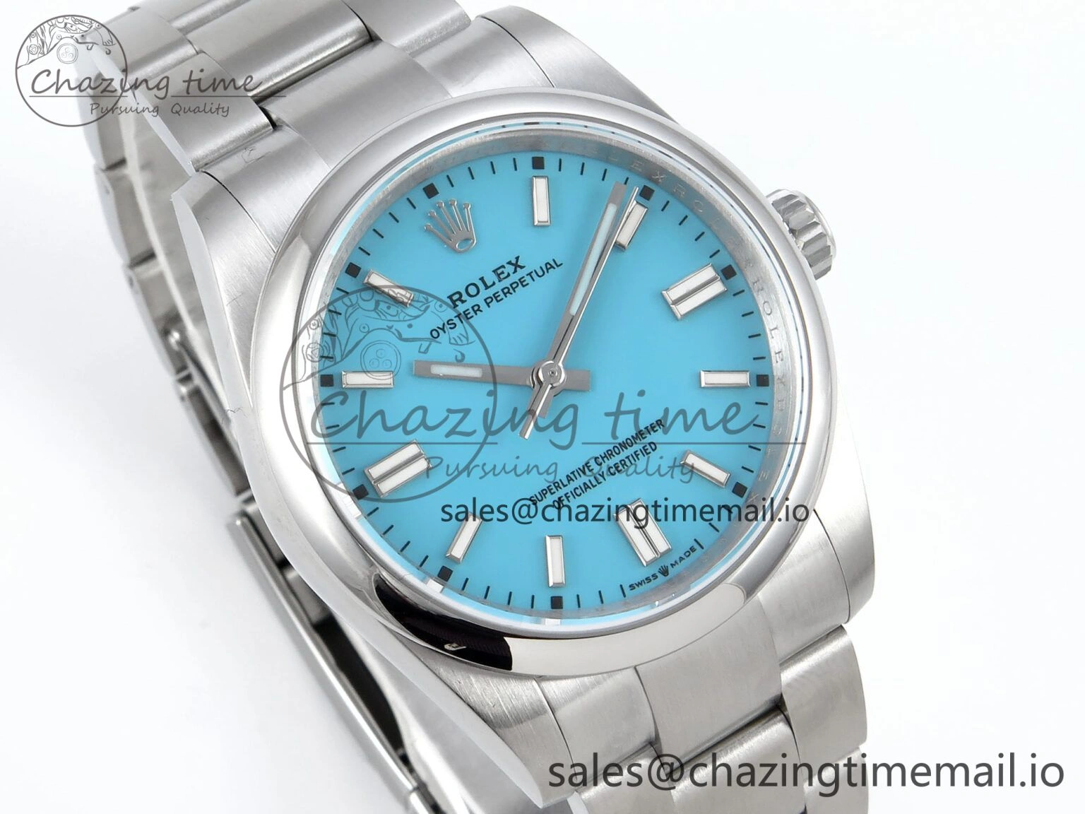 HighQuality Oyster Perpetual 126000 36mm DIWF 1:1 Best Edition 904L Steel Tiffany Blue Dial A 763