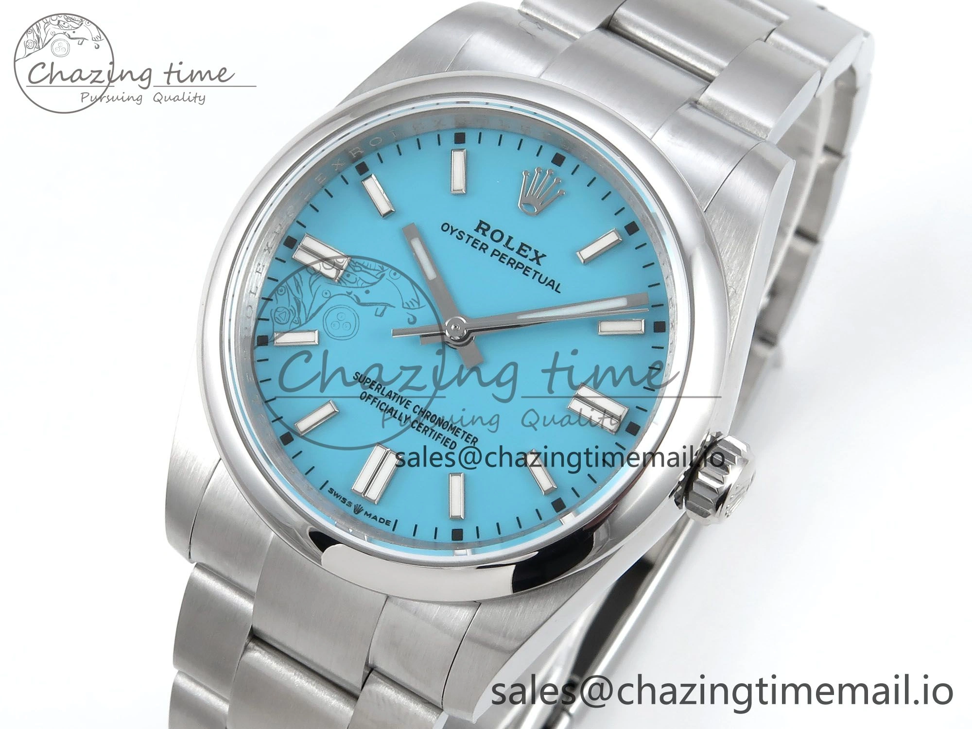 HighQuality Oyster Perpetual 126000 36mm DIWF 1:1 Best Edition 904L Steel Tiffany Blue Dial A 763