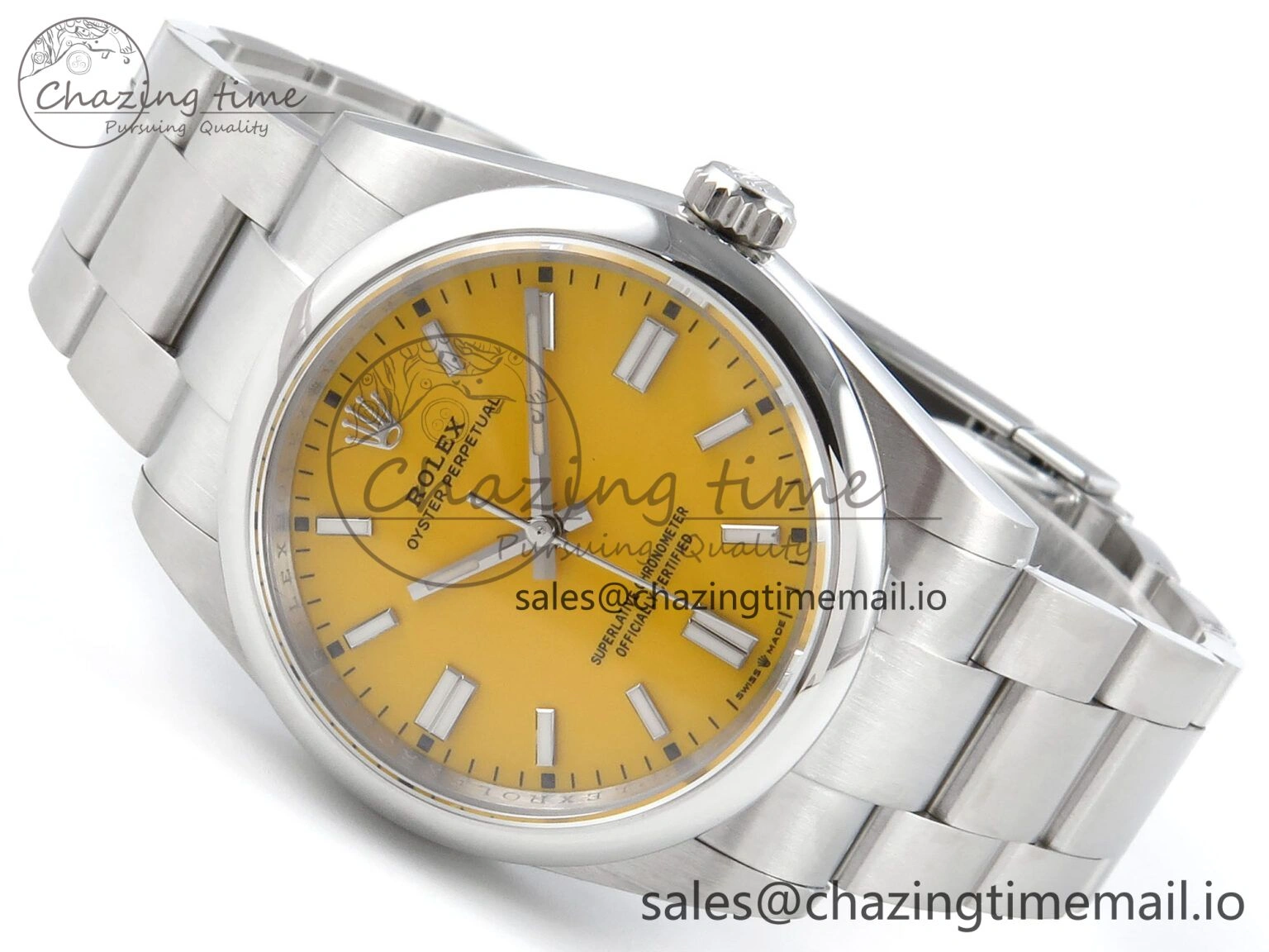Durable Oyster Perpetual 126000 36mm DIWF 1:1 Best Edition 904L Steel Yellow Dial A 758