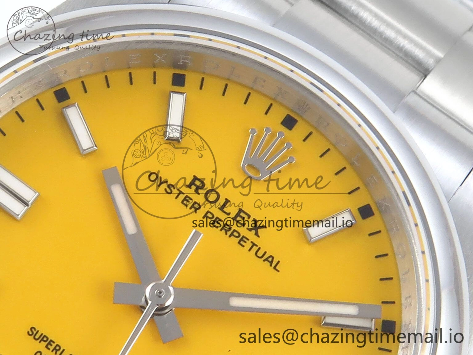 Durable Oyster Perpetual 126000 36mm DIWF 1:1 Best Edition 904L Steel Yellow Dial A 758