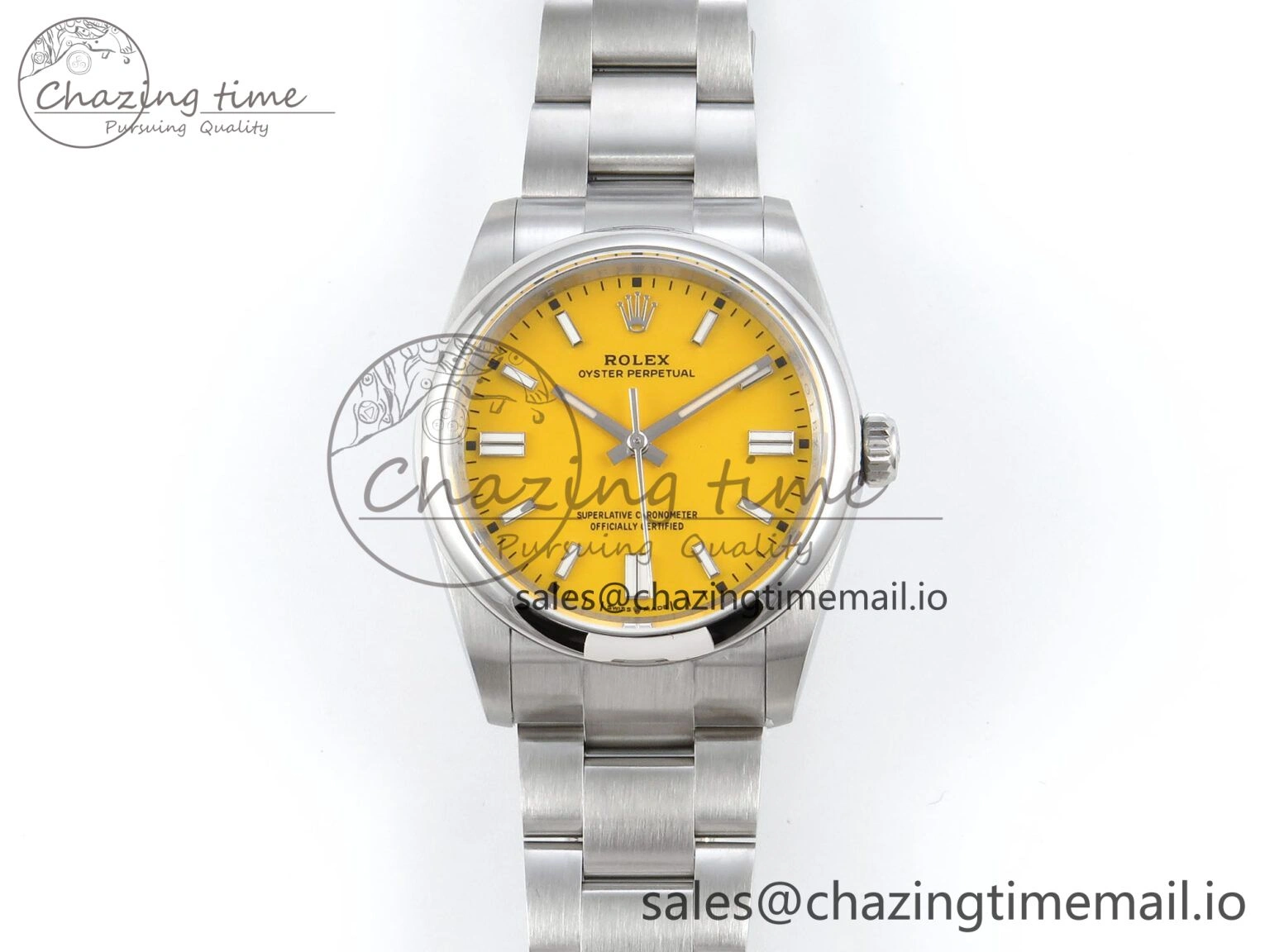 Durable Oyster Perpetual 126000 36mm DIWF 1:1 Best Edition 904L Steel Yellow Dial A 758