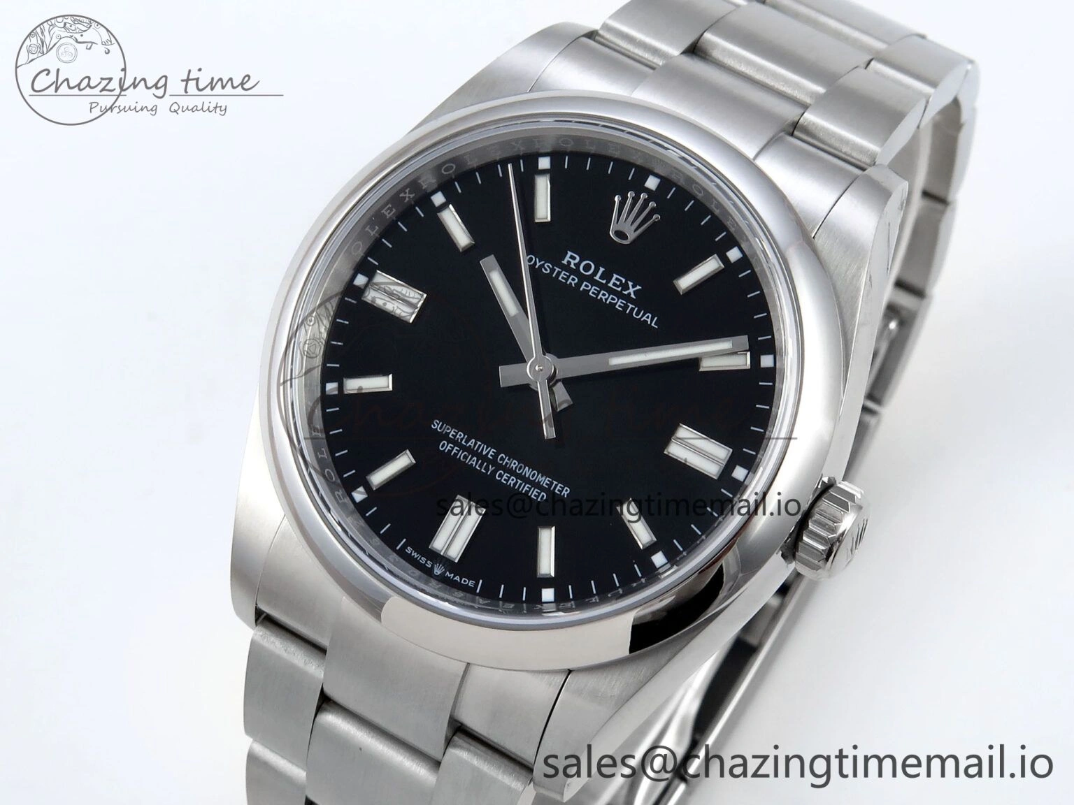 Oyster Perpetual 126000 36mm EWEF Best Edition 904L Steel Black Dial A Stylish 775