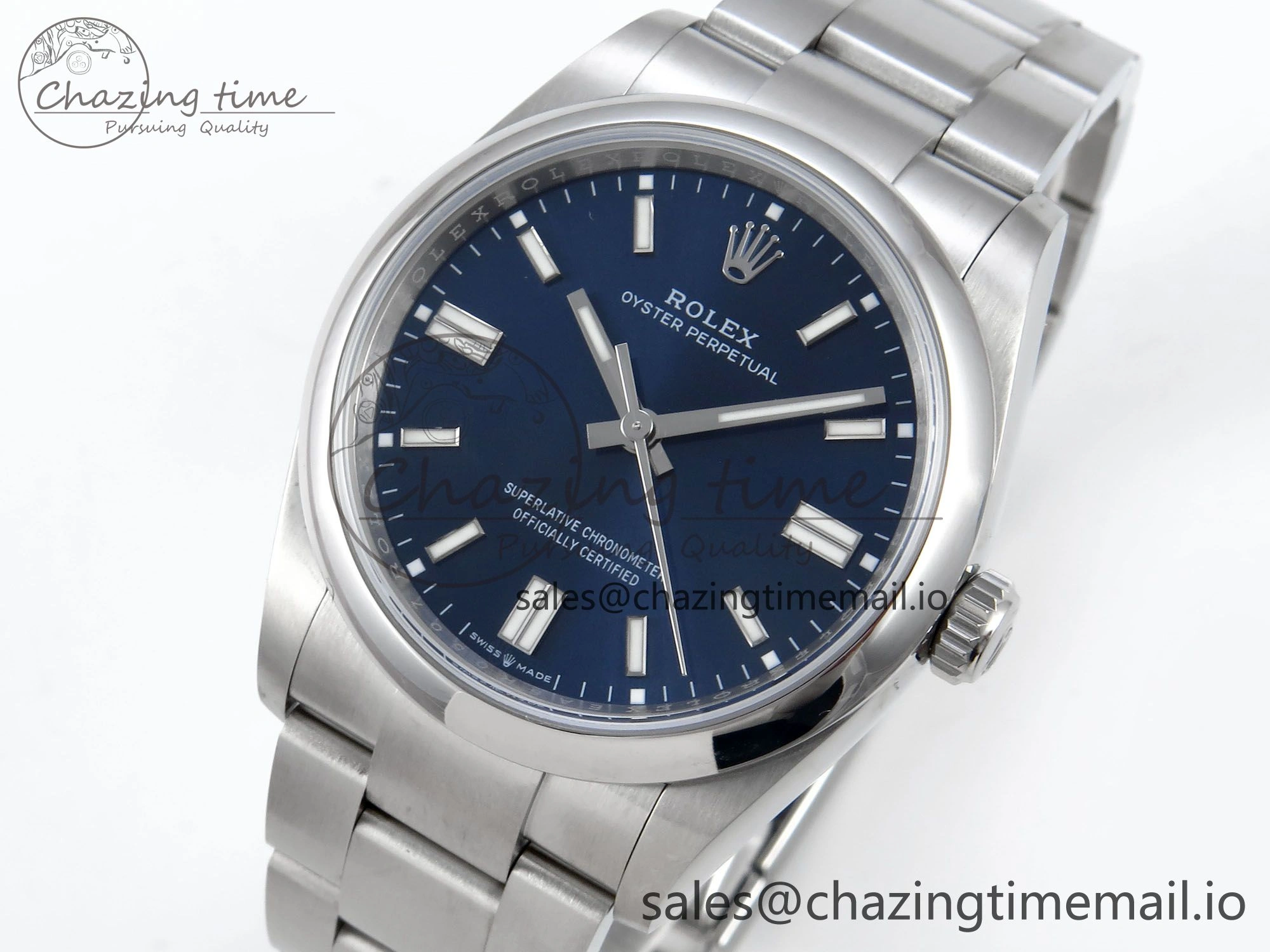 SoftTouch Oyster Perpetual 126000 36mm EWEF Best Edition 904L Steel Blue Dial A 778