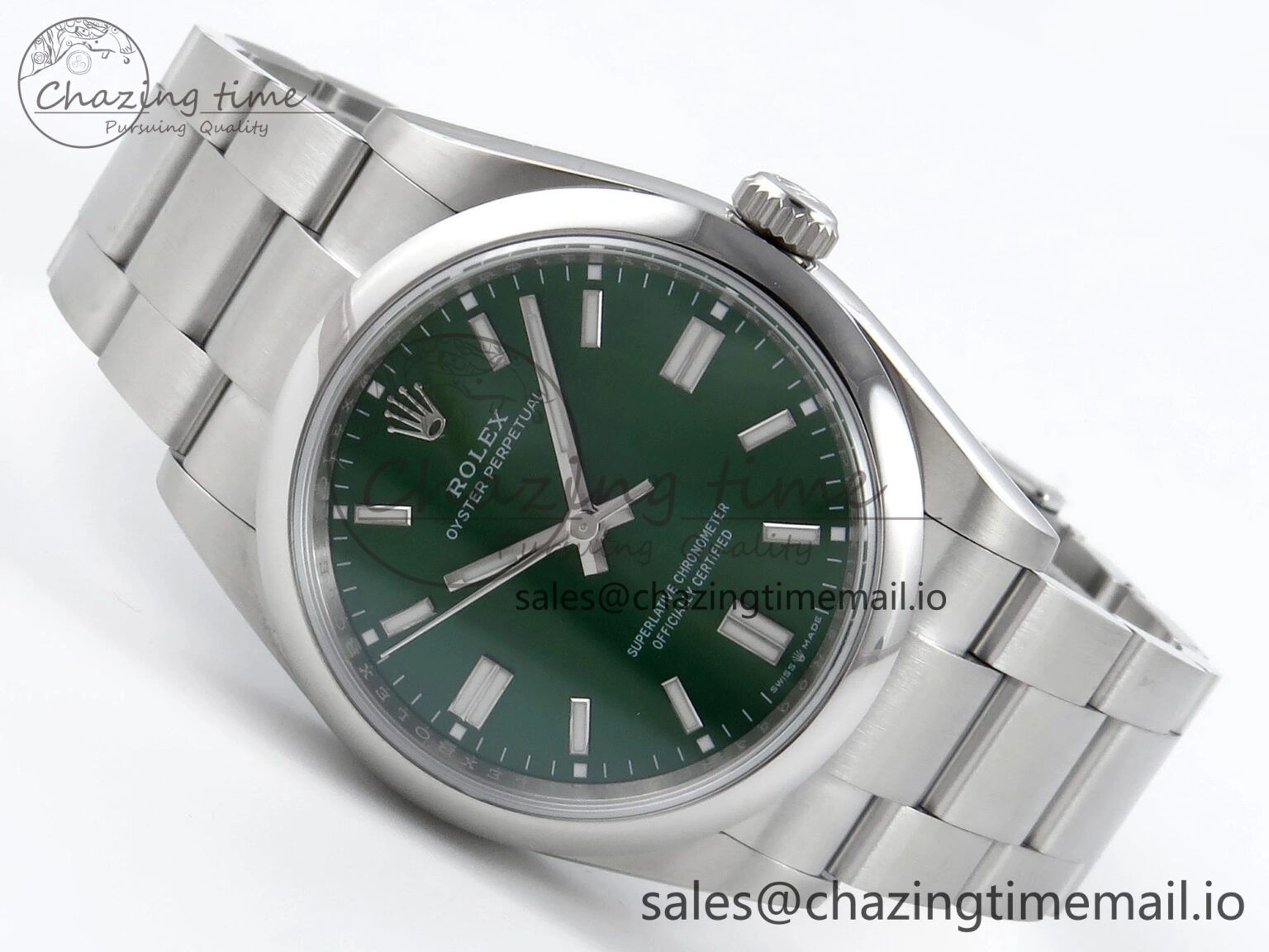 Timeless Oyster Perpetual 126000 36mm EWEF Best Edition 904L Steel Green Dial A 773