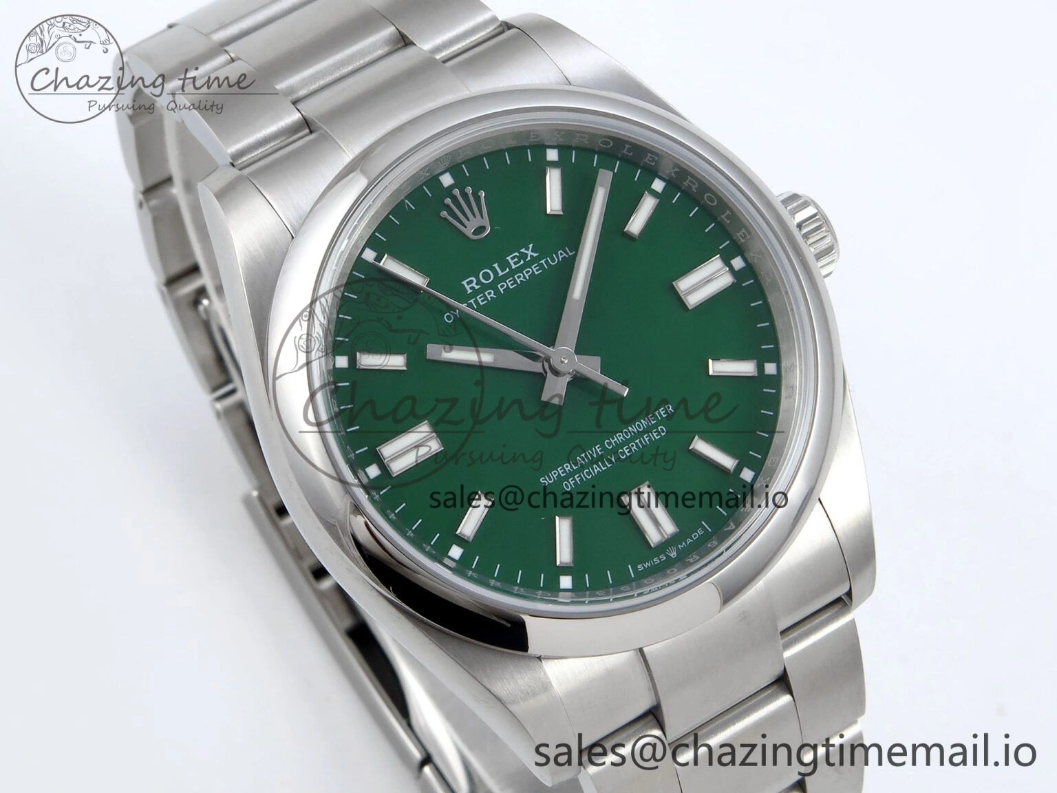 Timeless Oyster Perpetual 126000 36mm EWEF Best Edition 904L Steel Green Dial A 773