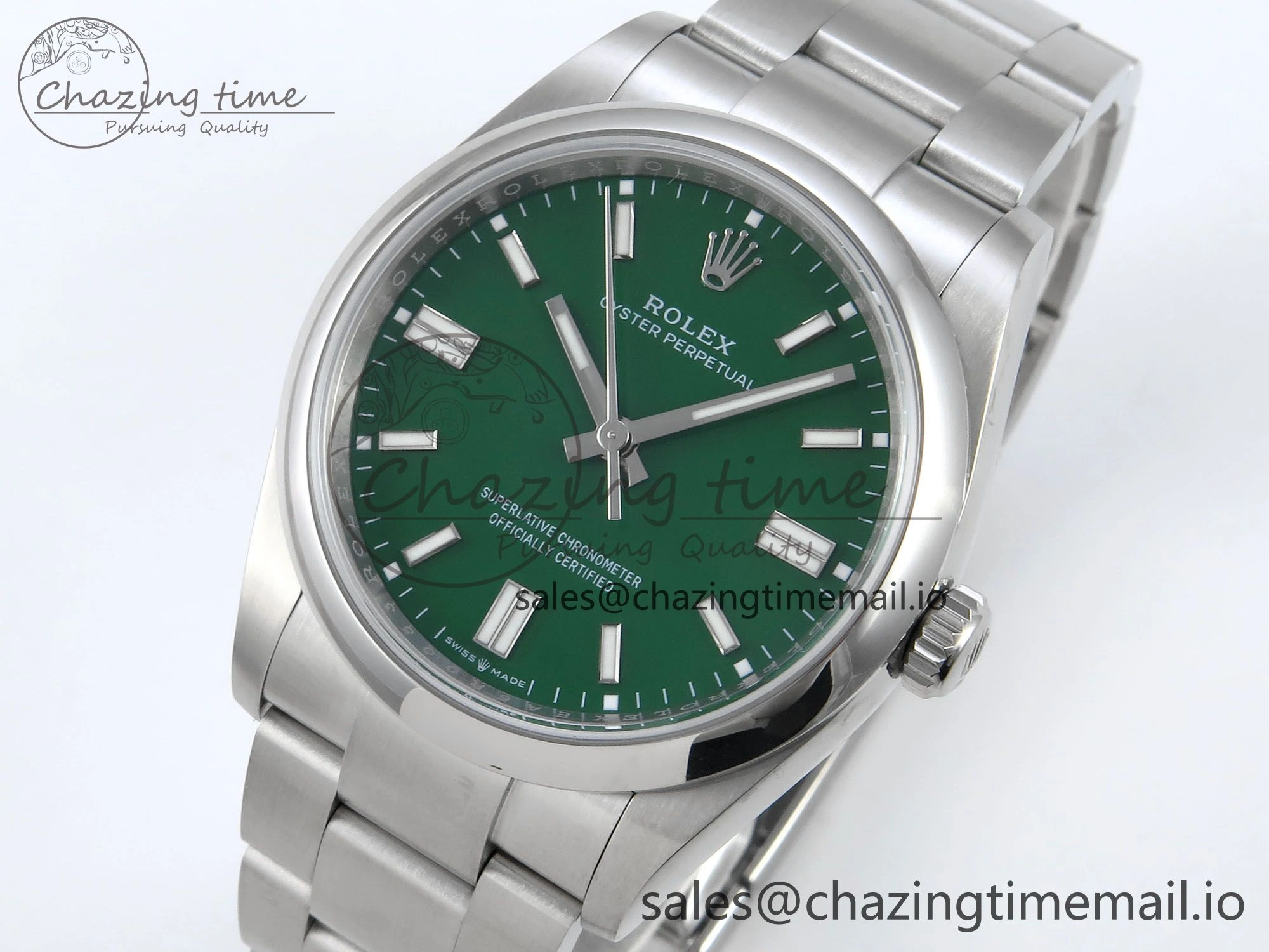 Timeless Oyster Perpetual 126000 36mm EWEF Best Edition 904L Steel Green Dial A 773