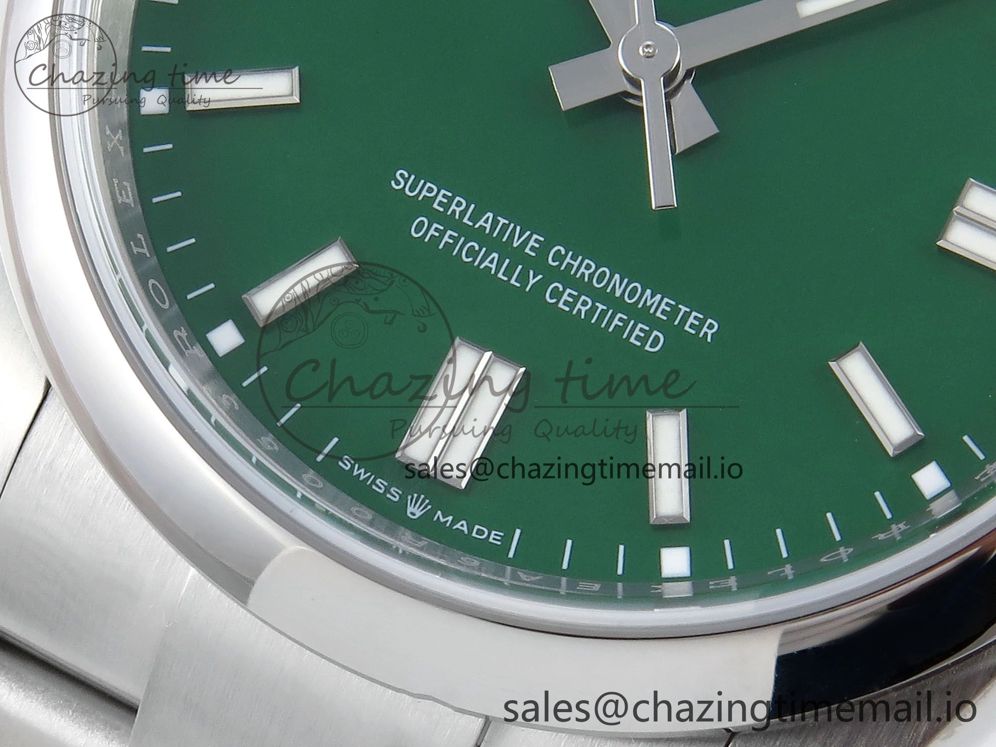 Timeless Oyster Perpetual 126000 36mm EWEF Best Edition 904L Steel Green Dial A 773
