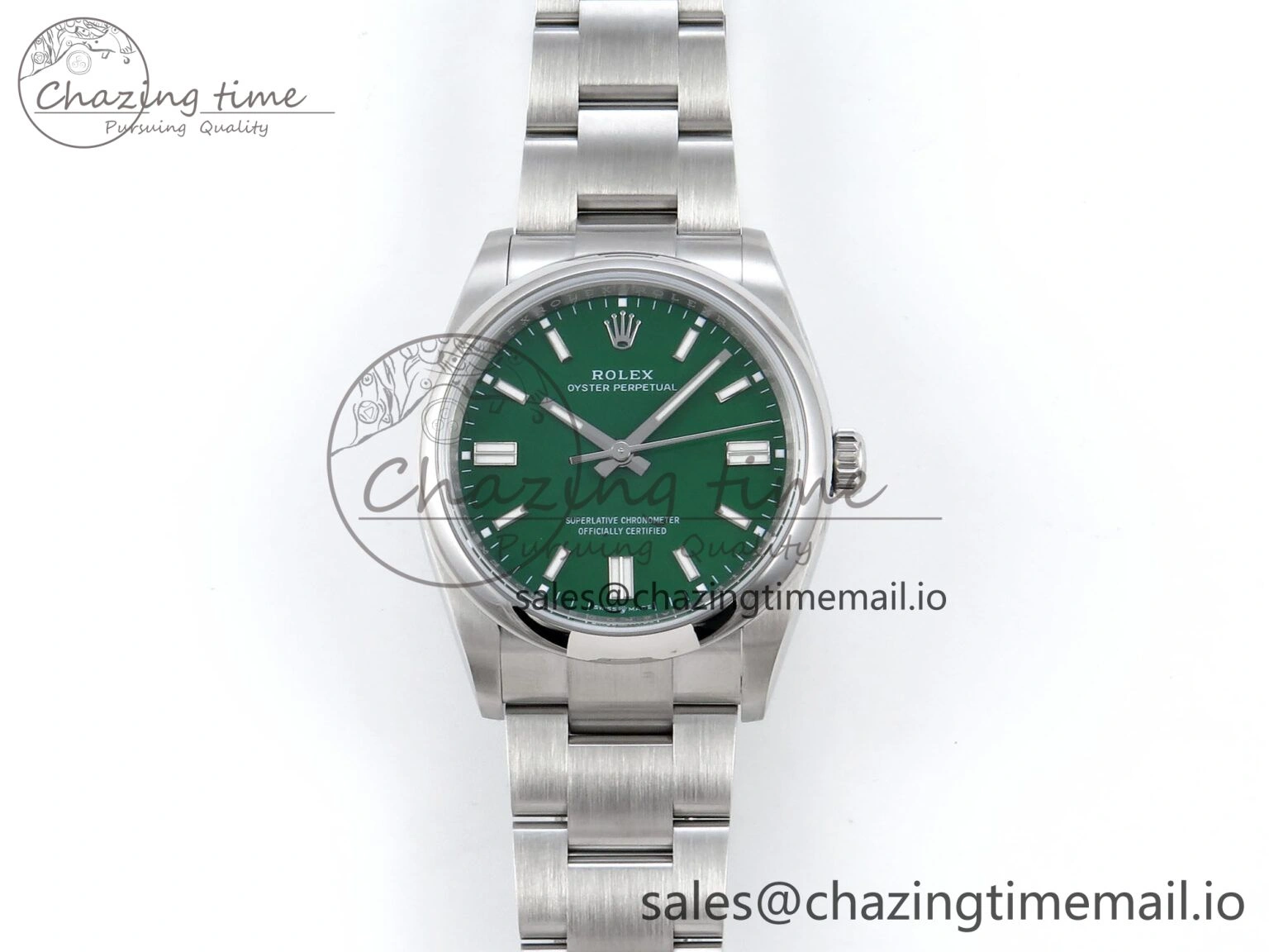 Timeless Oyster Perpetual 126000 36mm EWEF Best Edition 904L Steel Green Dial A 773