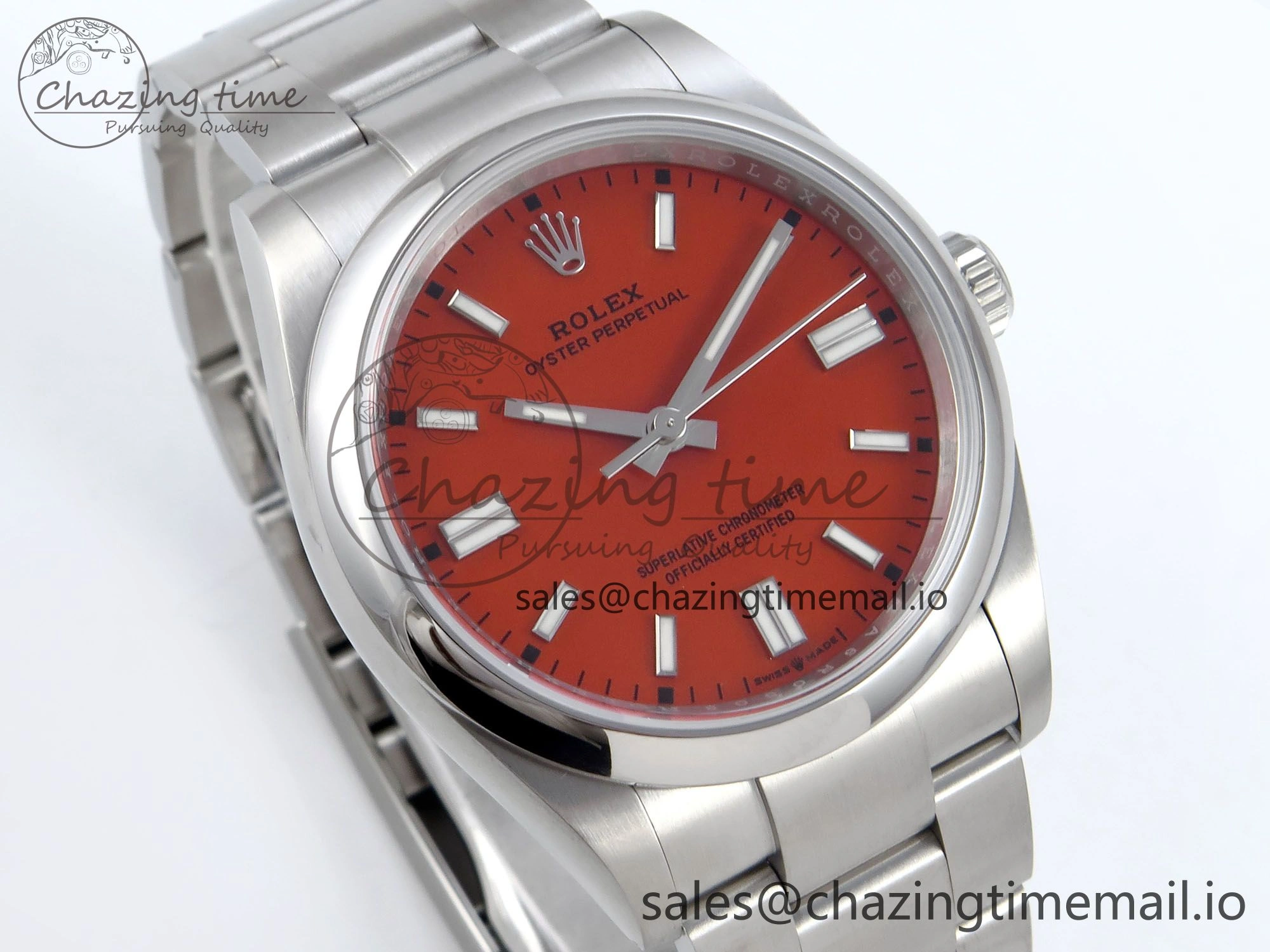 Upgraded Oyster Perpetual 126000 36mm EWEF Best Edition 904L Steel Red Dial A 774
