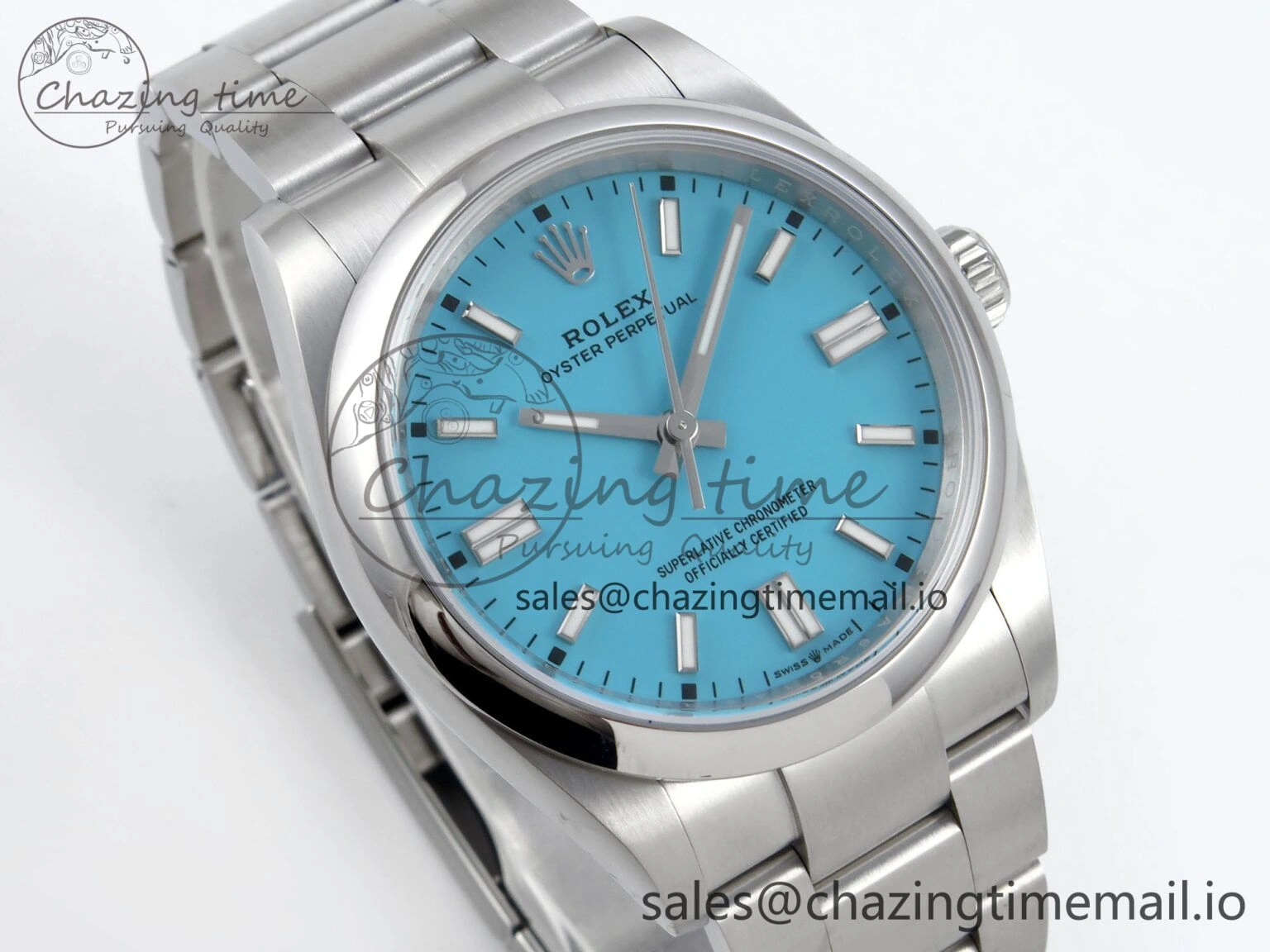 Oyster Perpetual 126000 36mm EWEF Best Edition 904L Steel Tiffany Blue Dial A Compact 776