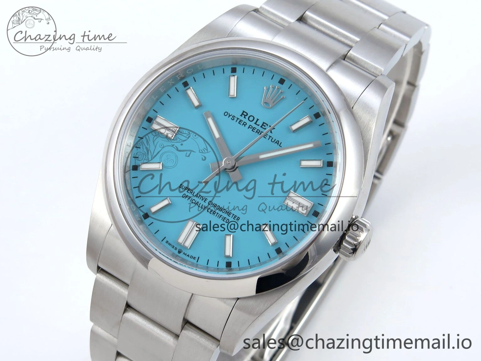 Oyster Perpetual 126000 36mm EWEF Best Edition 904L Steel Tiffany Blue Dial A Compact 776