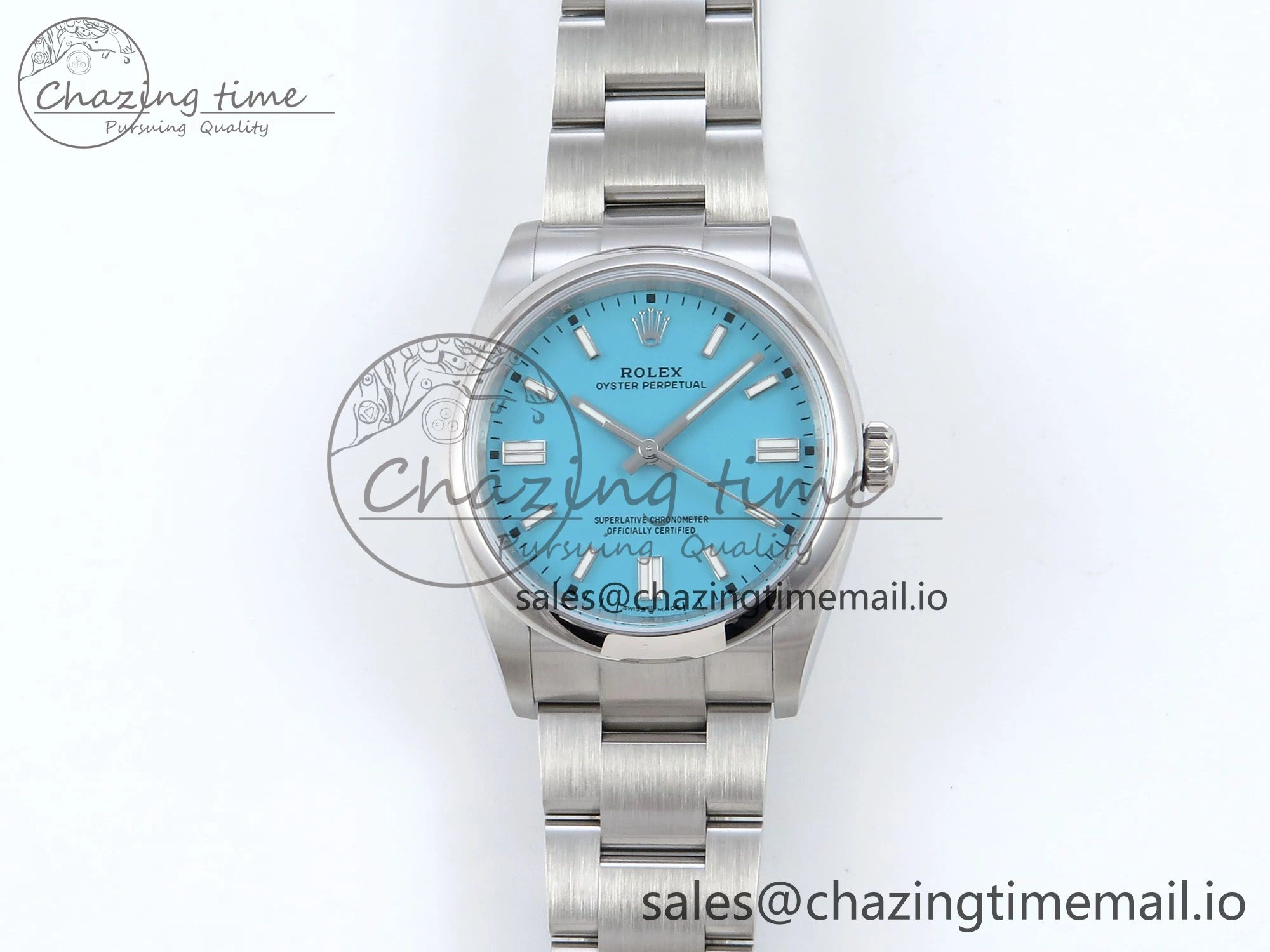 Oyster Perpetual 126000 36mm EWEF Best Edition 904L Steel Tiffany Blue Dial A Compact 776