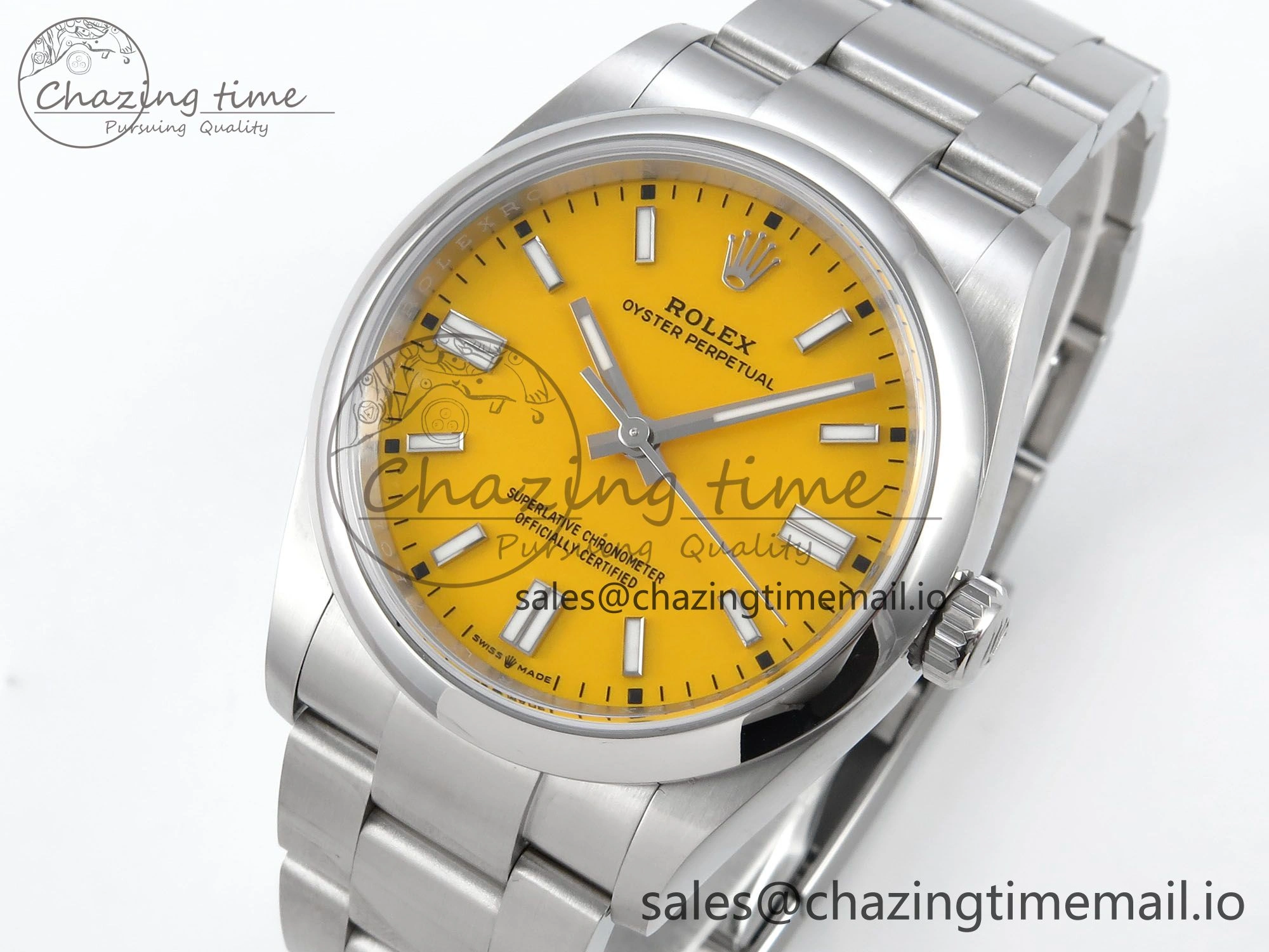 Oyster Perpetual 126000 36mm EWEF Best Edition 904L Steel Yellow Dial A Seasonal 777