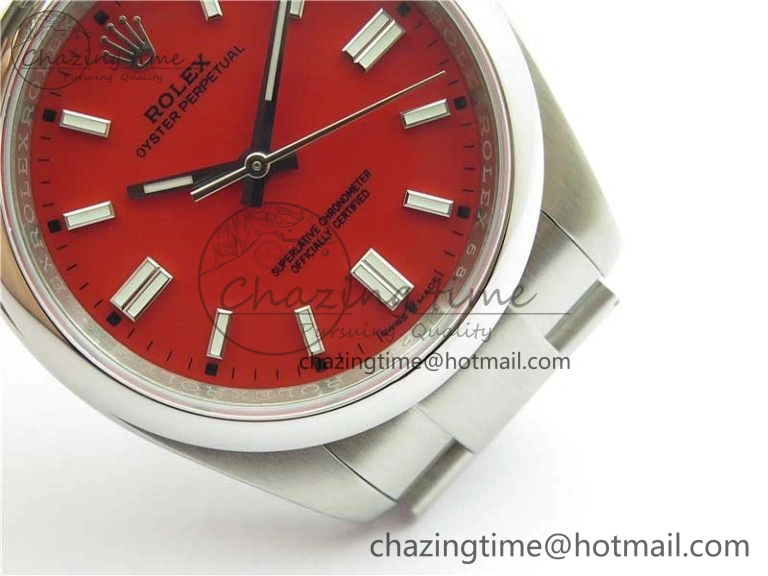 Oyster Perpetual 126000 36mm KRF 1:1 Best Edition 904L Steel Red Dial A TechFriendly 2733