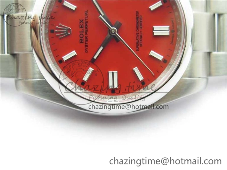 Oyster Perpetual 126000 36mm KRF 1:1 Best Edition 904L Steel Red Dial A TechFriendly 2733