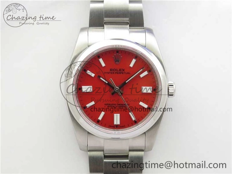 Oyster Perpetual 126000 36mm KRF 1:1 Best Edition 904L Steel Red Dial A TechFriendly 2733