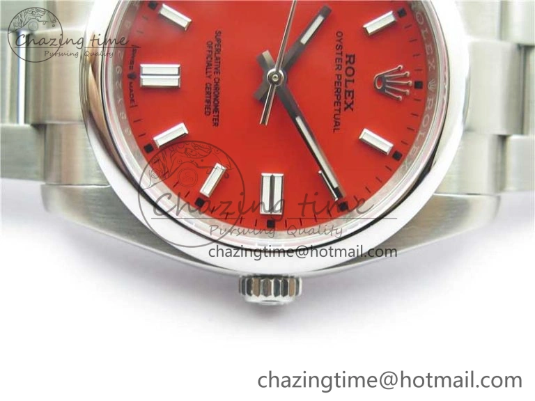 Oyster Perpetual 126000 36mm KRF 1:1 Best Edition 904L Steel Red Dial A TechFriendly 2733