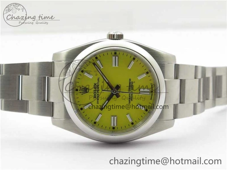 EasyMatch Oyster Perpetual 126000 36mm KRF 1:1 Best Edition 904L Steel Yellow Dial A 2729