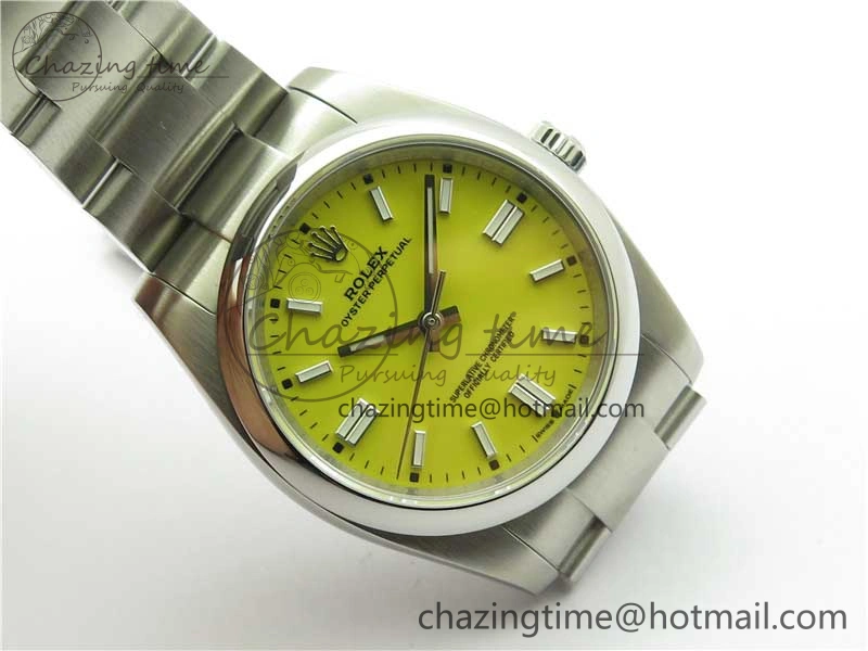 EasyMatch Oyster Perpetual 126000 36mm KRF 1:1 Best Edition 904L Steel Yellow Dial A 2729