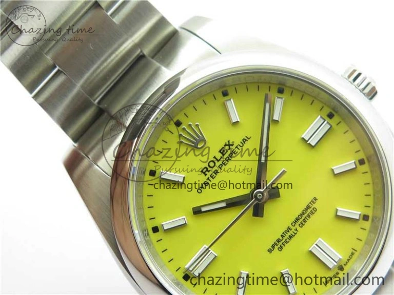 EasyMatch Oyster Perpetual 126000 36mm KRF 1:1 Best Edition 904L Steel Yellow Dial A 2729