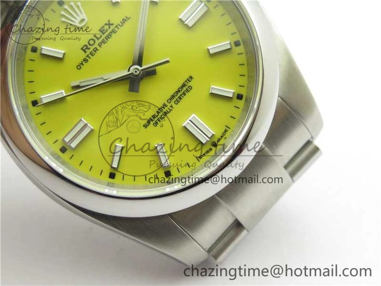 EasyMatch Oyster Perpetual 126000 36mm KRF 1:1 Best Edition 904L Steel Yellow Dial A 2729