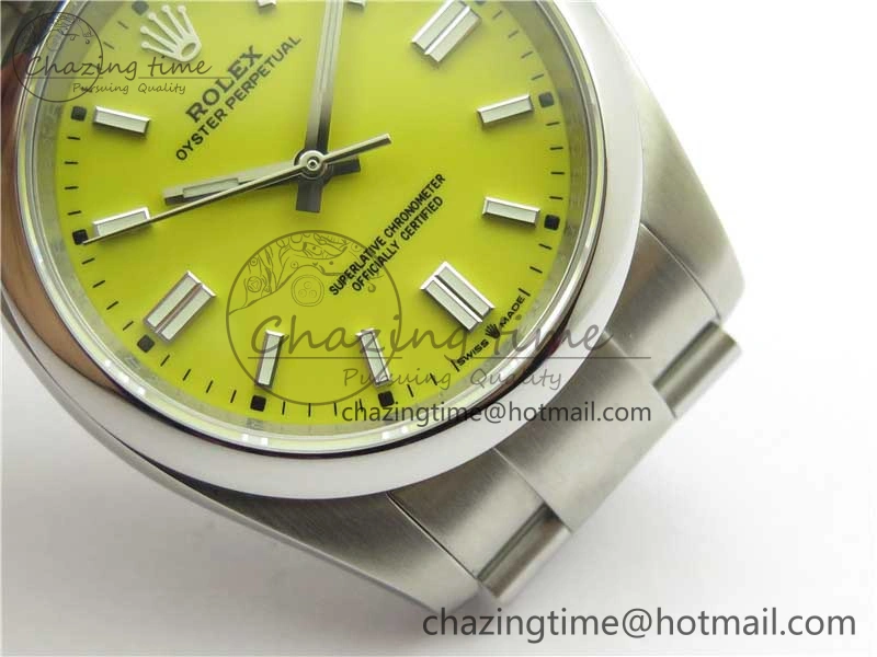 EasyMatch Oyster Perpetual 126000 36mm KRF 1:1 Best Edition 904L Steel Yellow Dial A 2729