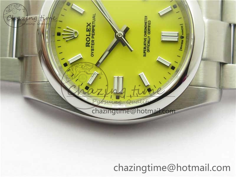 EasyMatch Oyster Perpetual 126000 36mm KRF 1:1 Best Edition 904L Steel Yellow Dial A 2729
