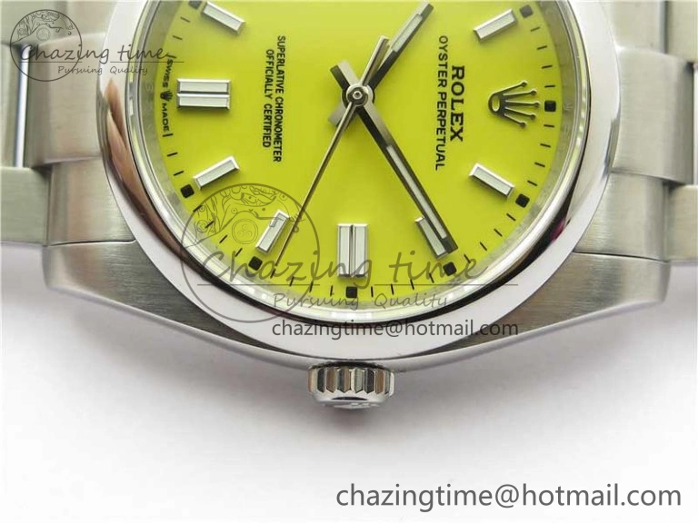 EasyMatch Oyster Perpetual 126000 36mm KRF 1:1 Best Edition 904L Steel Yellow Dial A 2729