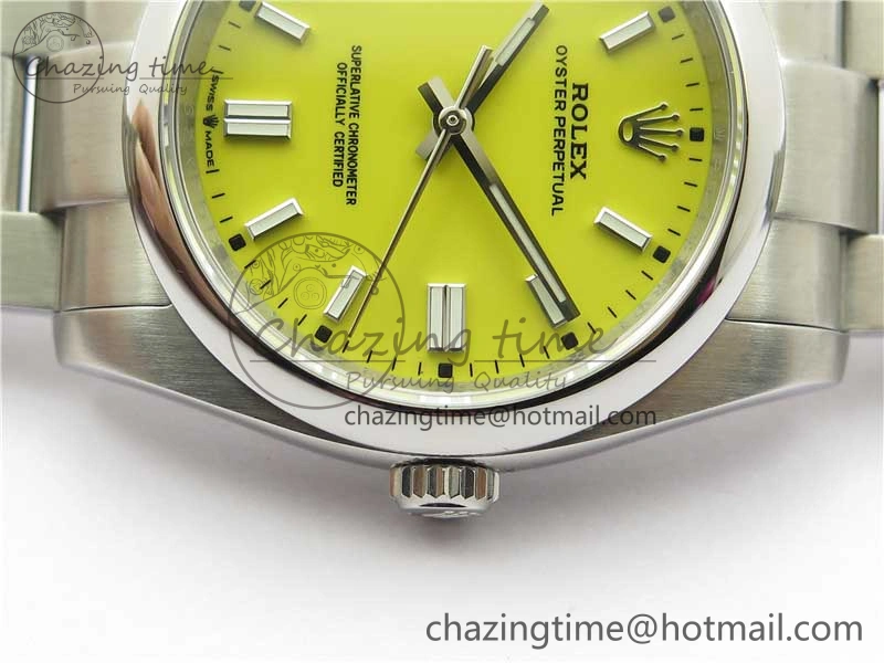 EasyMatch Oyster Perpetual 126000 36mm KRF 1:1 Best Edition 904L Steel Yellow Dial A 2729