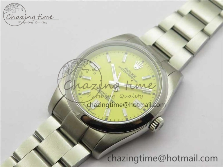 EasyMatch Oyster Perpetual 126000 36mm KRF 1:1 Best Edition 904L Steel Yellow Dial A 2729