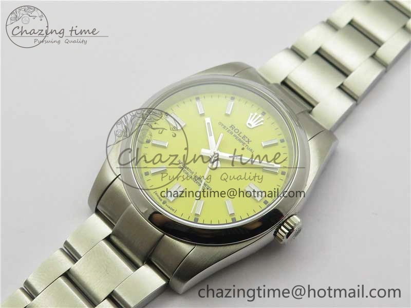 EasyMatch Oyster Perpetual 126000 36mm KRF 1:1 Best Edition 904L Steel Yellow Dial A 2729