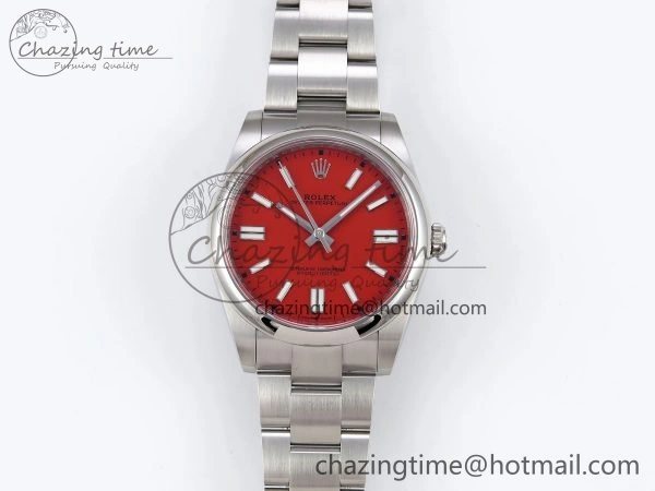 Durable Oyster Perpetual 126000 41mm Clean 1:1 Best Edition 904L Steel Red Dial VR 1633