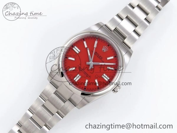 Durable Oyster Perpetual 126000 41mm Clean 1:1 Best Edition 904L Steel Red Dial VR 1633