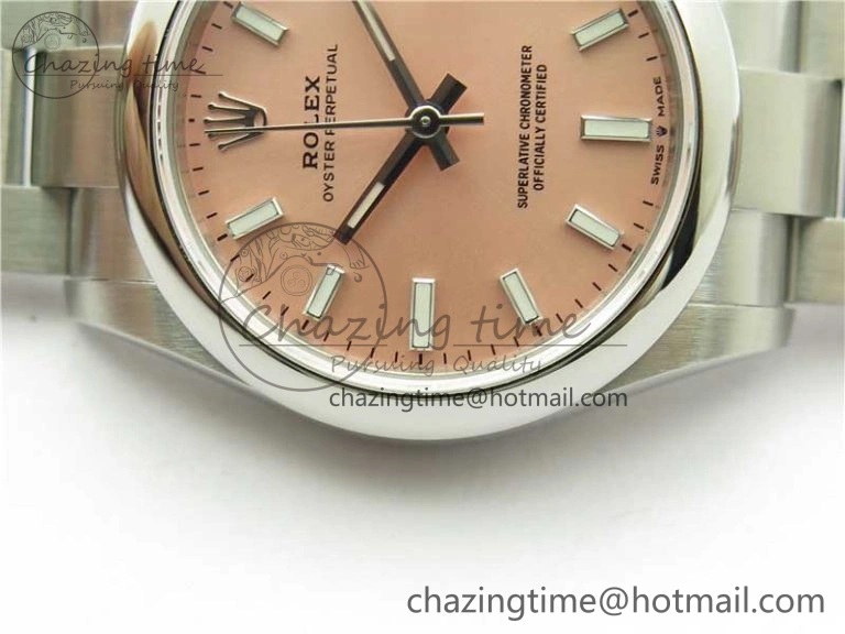 Functional Oyster Perpetual 31mm 277200 EWF Best Edition Deep Pink Dial on SS Bracelet 6T 10432